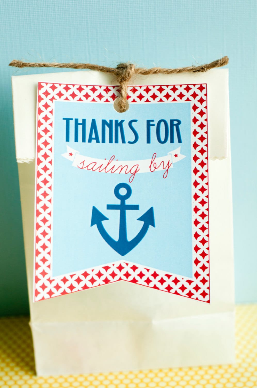 Nautical Baby Shower PRINTABLE Favor Tags INSTANT DOWNLOAD