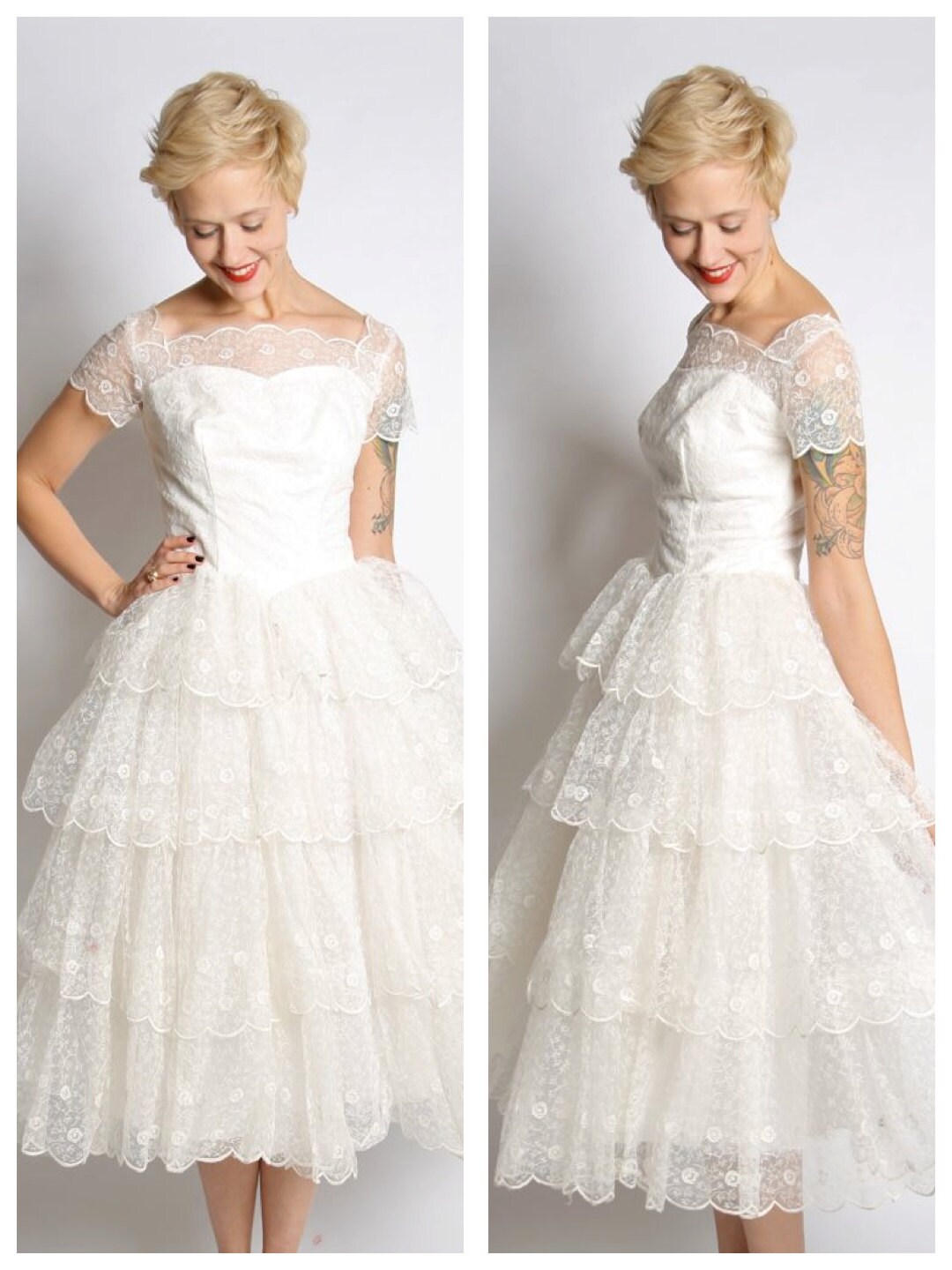 1950s Wedding Dress // Layers of Love Dress // vintage 50s