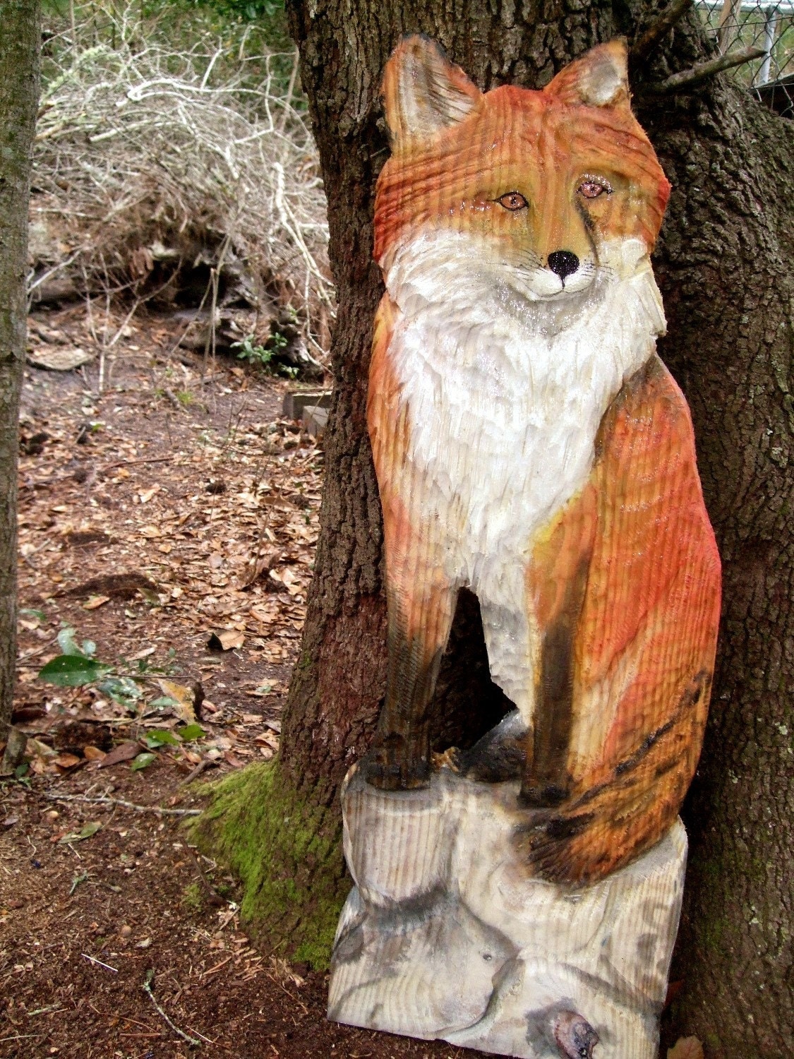 Red fox sitting on rock wall original todd lynd Red fox sitting on rock wall original todd lynd