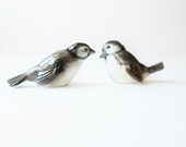 Vintage Sparrows Bird Figurines Goebel West Germany Collectible Gift For Bird Watcher Naturalist Minimalist Natural Home Decor Earth Tones