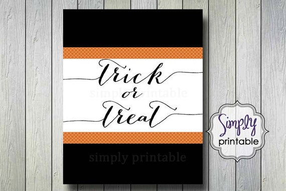 Trick or Treat Home Printable Wall Print (8x10) Il_570xn