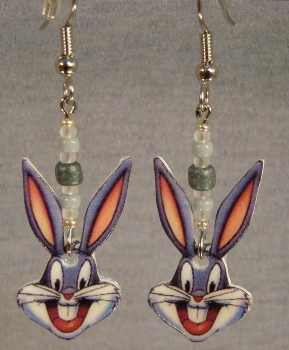 Bugs Bunny cut out Dangle Earrings Looney Toons