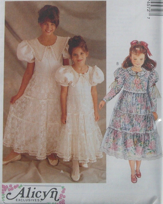 Girls Formal  Party Sewing Pattern  McCalls 7457 Wedding 