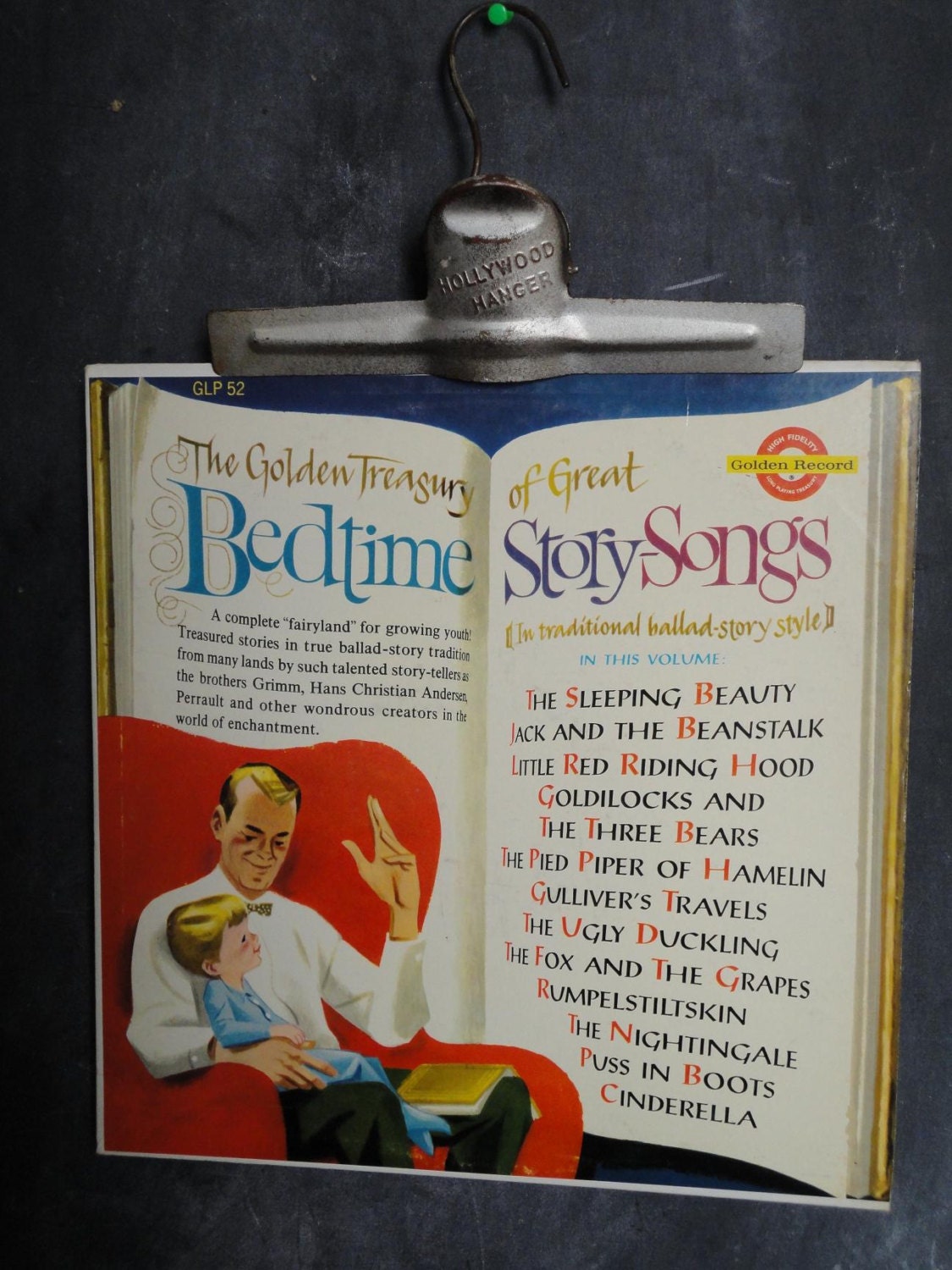 Vintage Retro Children's Vinyl Record Album LPGolden