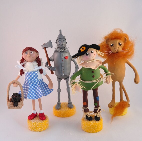 Wizard of Oz Character Art Doll FigurinesSet of by APieceofLisa