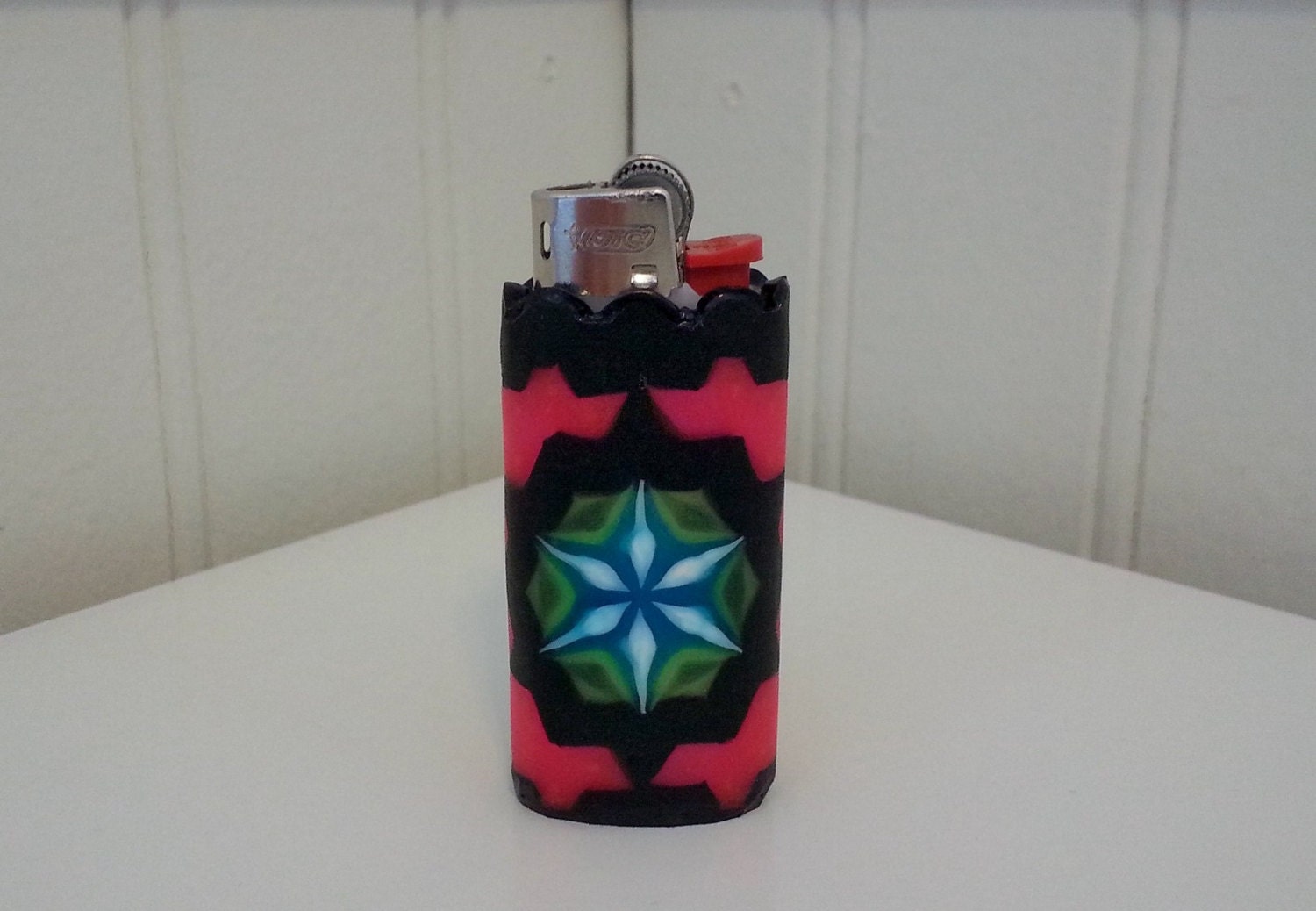 MINI Bic Flower of Life Perler Bead LIGHTER CASE by LighterCases