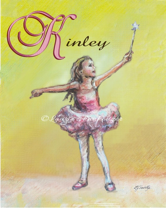 Ballet Dance Personalized Choose Ballerina Name Initial
