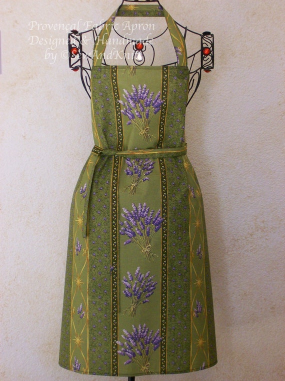 French Apron Handmade Women's Full Provencal Cotton