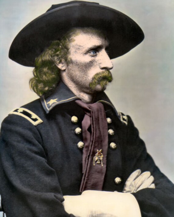 Civil War General George Armstrong Custer  tintype C1048RP 