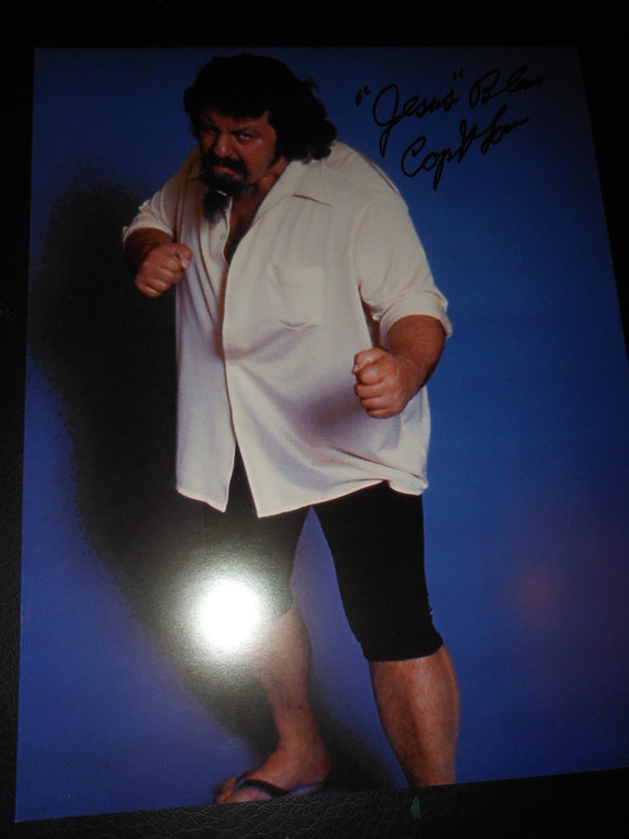 Captain Lou Albano autographed 8x10 photo signed wwf wrestling