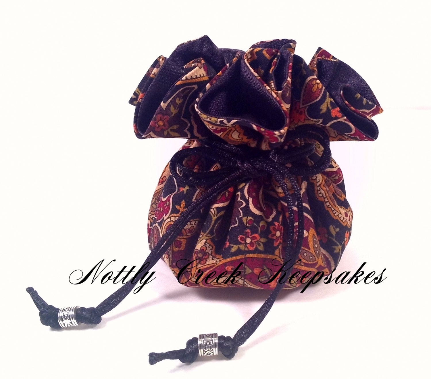 Travel Jewelry Pouch / Drawstring Jewelry by NottlyCreekKeepsakes