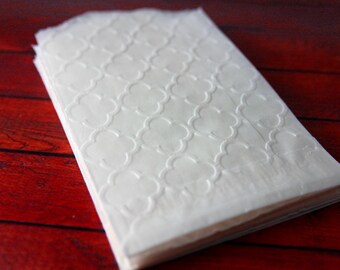 25 Morroccan Embossed Glassine Favor Bags