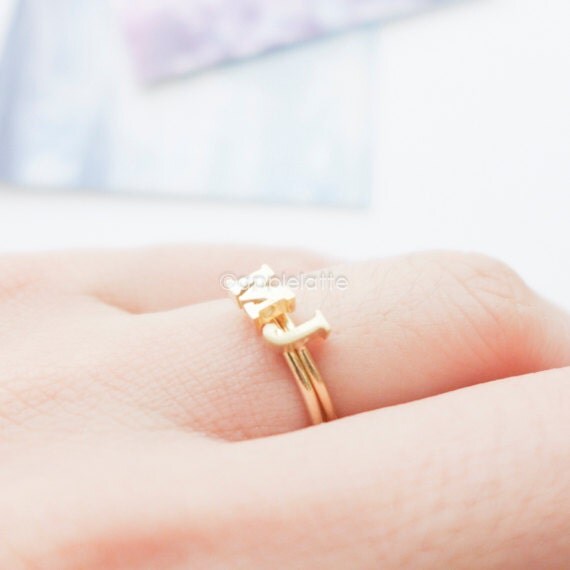 Initial ring AZ, Personalized Ring,custom ring, adjustable ring