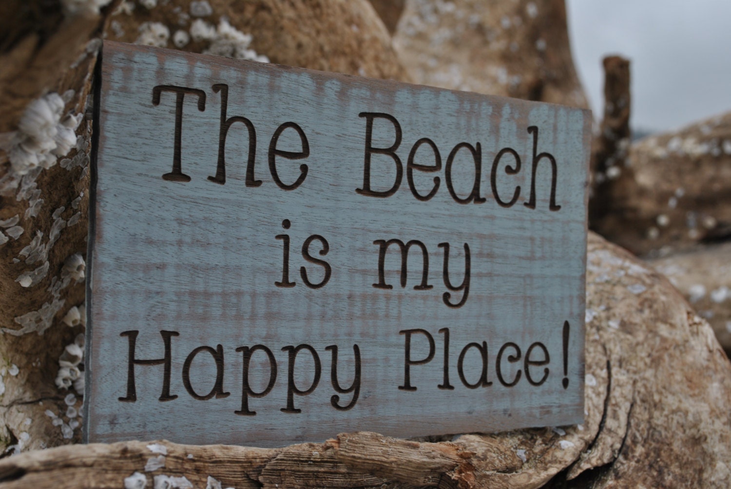 Beach Sign The Beach Is My Happy Place Sign Beach Cottage