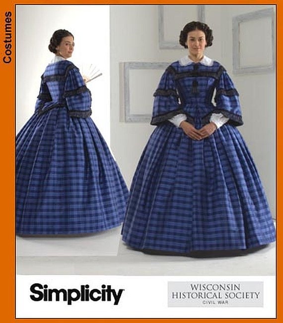 retro patterns size plus dress Misses Pattern, War Plus Simplicity Costume Size Size 3727, 16 Civil