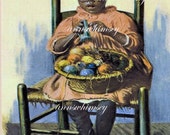 Vintage Art "A Woman's Work Is Never Done" - Little Girl Crocheting - Restored Vintage Art - 1940s Print Restored Vintage Art "A Woman's Work Is Never Done" - Little Girl Crocheting - Restored Vintage Art - 1940s Print Restored