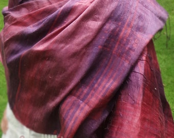Purple Silk Scarf, Silk Shawl, Silk Scarf, Purple Scarf, Purple Shawl, Boho Scarf, Boho Shawl, Hippie Scarf, Hippie Shawl, Scarf, Shawl