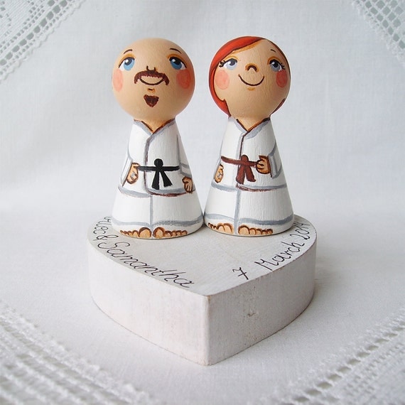 Karate cake topper Wedding cake topper Cake topper figurine