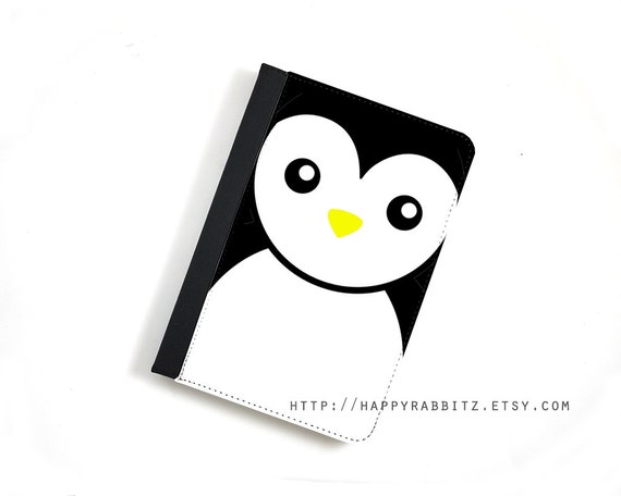 Penguin iPad Air leather case iPad mini folio by happyrabbitz