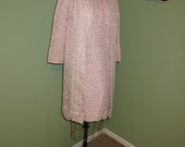 Vintage 1960's pink lurex brocade 2 piece suit dress and jacket Jill of Beverly Hills