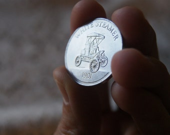 Vintage Sunoco Collector Coins, Antique Cars, Series 1, 1968, Gas, Oil Advertising, Set of 14 Coins, Aluminum Coins, Collectible, Souvenir
