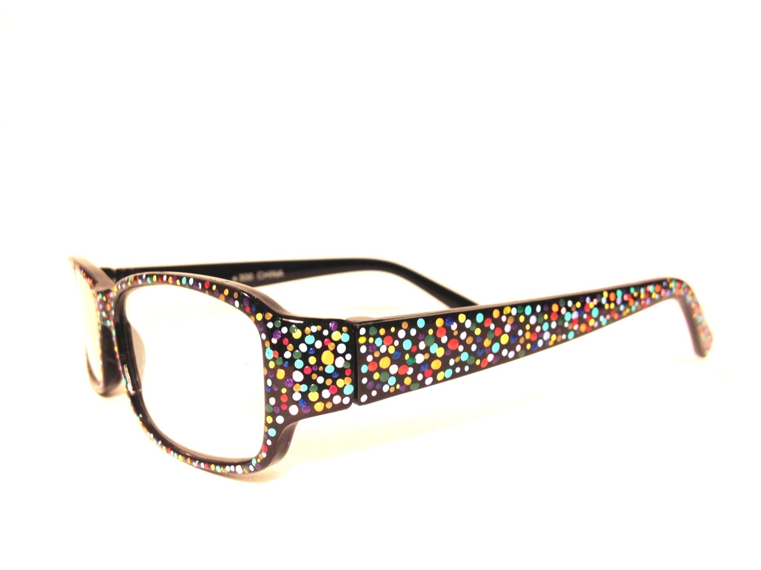 Handpainted PolkaDot Reading Glasses by MyCraftyCollectibles