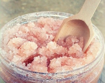 Body Scrub, FIG, Argan Oil 8 oz Pink Himalayan Salt  Body Scrub ||  with Argan Oil, Macadamia Nut Oil, and Shea Oil and Honey