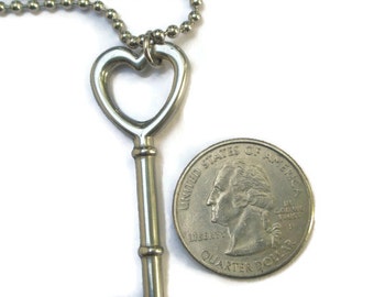 Skeleton Key Necklace - Teen Necklace - Key Necklace- Stainless Steel Key Necklace - Key to My Heart Necklace - Teen Gift - Woman's Gift