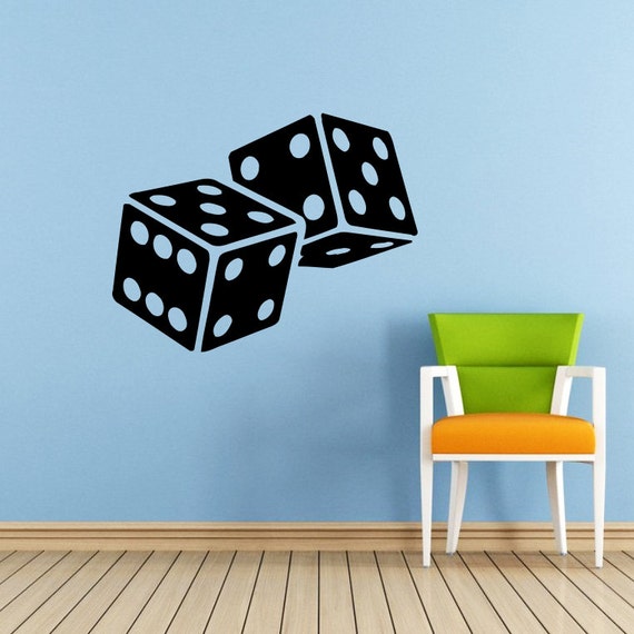 Dices Wall Decal Game Casino Decals Wall Vinyl by SuperVinylDecal