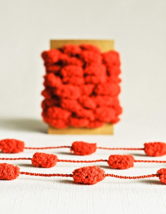 pom pom trim garland Pom Yards 6  Pom Rust Halloween Novelty Twine Garland Orange   in