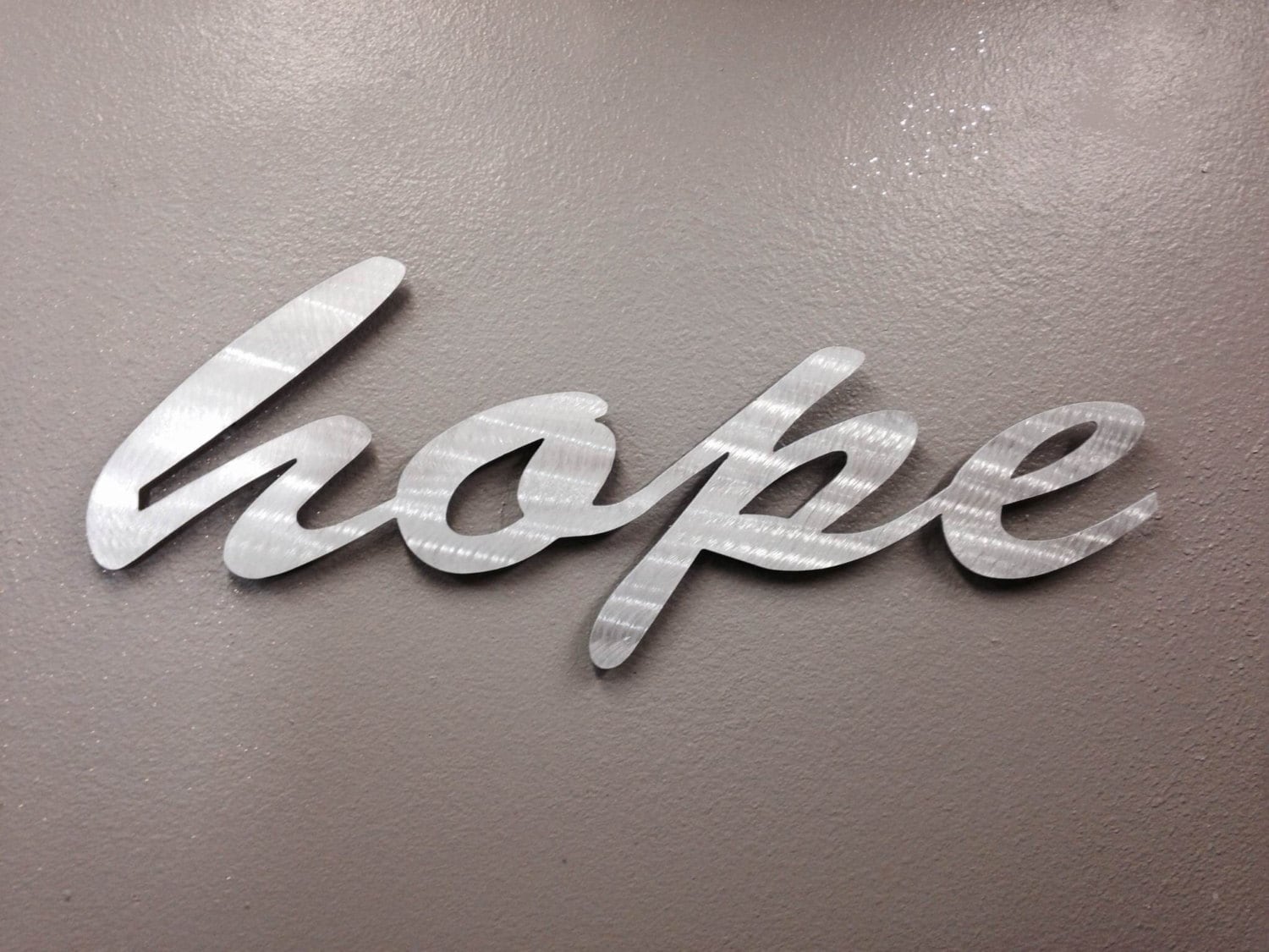 Hope Large Metal Wall Art Word Art by INSPIREMEtals on Etsy