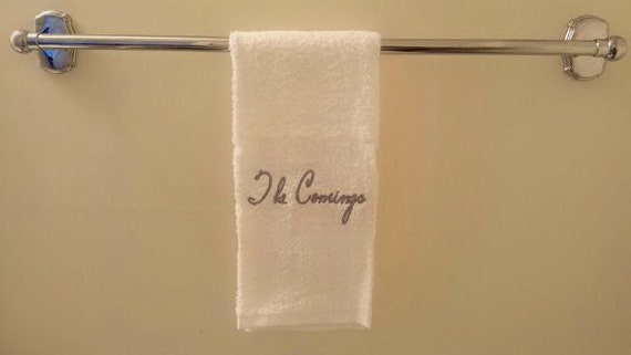 Family Name Embroidered Hand Towel Surname Towel by ExclusivelyUrs