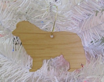 Great Pyrenees Ornament in Wood or Mirror Acrylic Customizable with Name