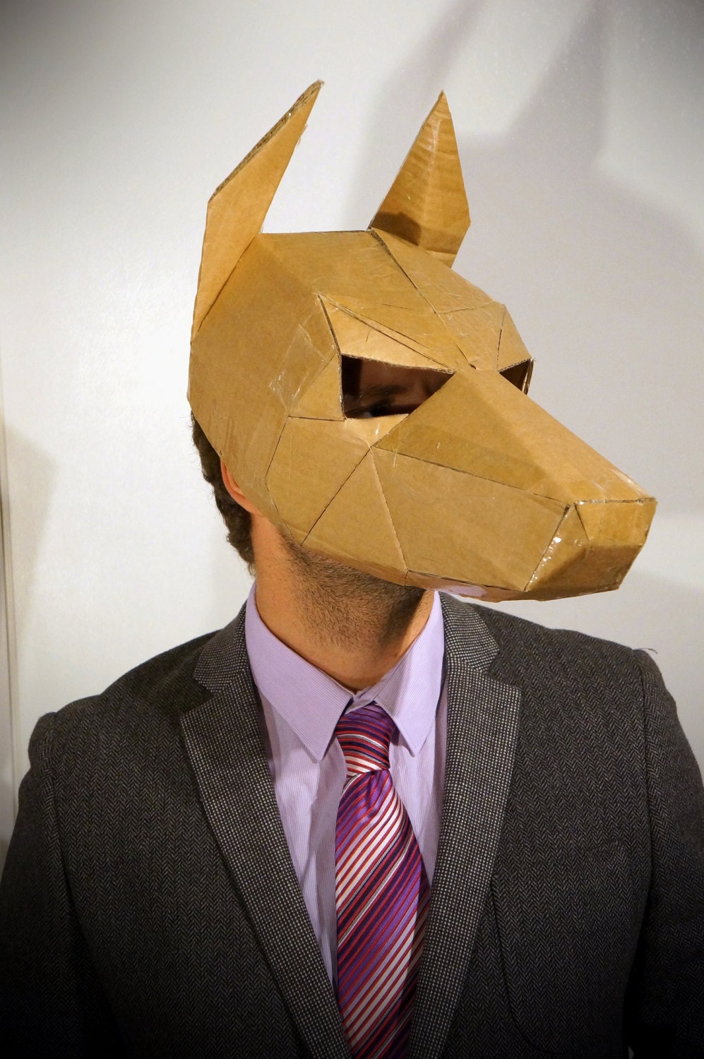 Dog mask make your own animal mask from recycled by Wintercroft