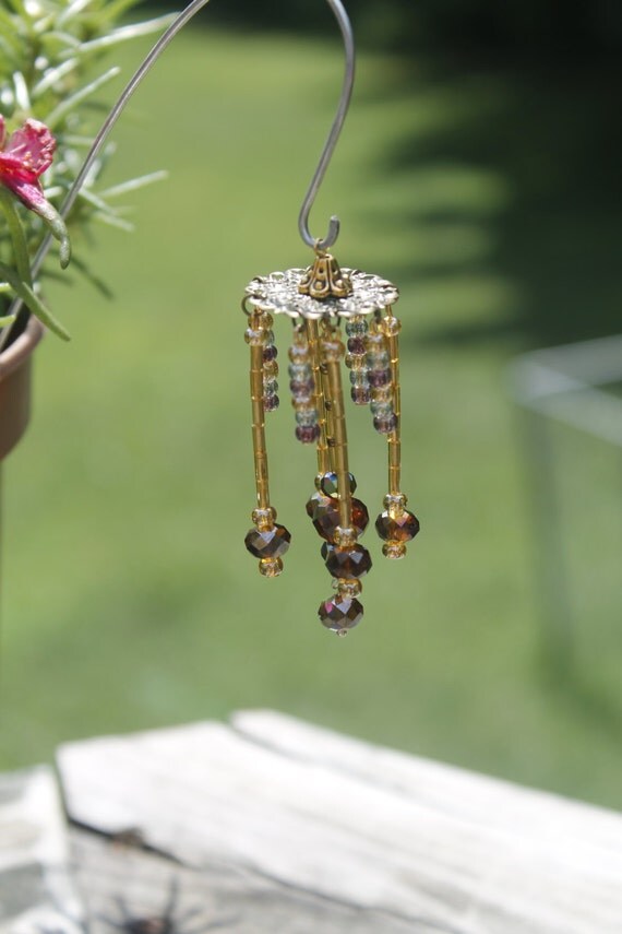 Items similar to Miniature Fairy Garden Wind Chime, Dollhouse Windchime, Mini Garden Accessory
