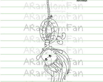 Digital Stamps- Hanging On