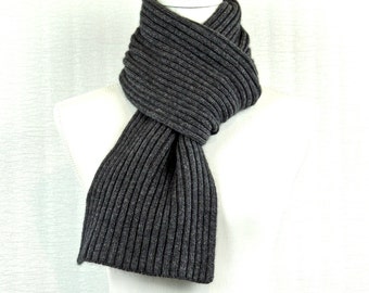 Cashmere scarf , Charcoal Grey .