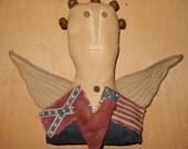 Civil War Angel - she honors both North and South with representative flags    Ready to Ship