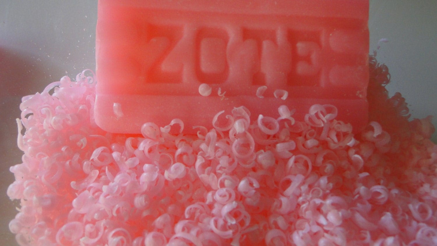 Pink Zote Flakes for Homemade Laundry Detergent and by TheSoapNut