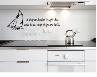 Ships are safe in Harbor Wall Decal