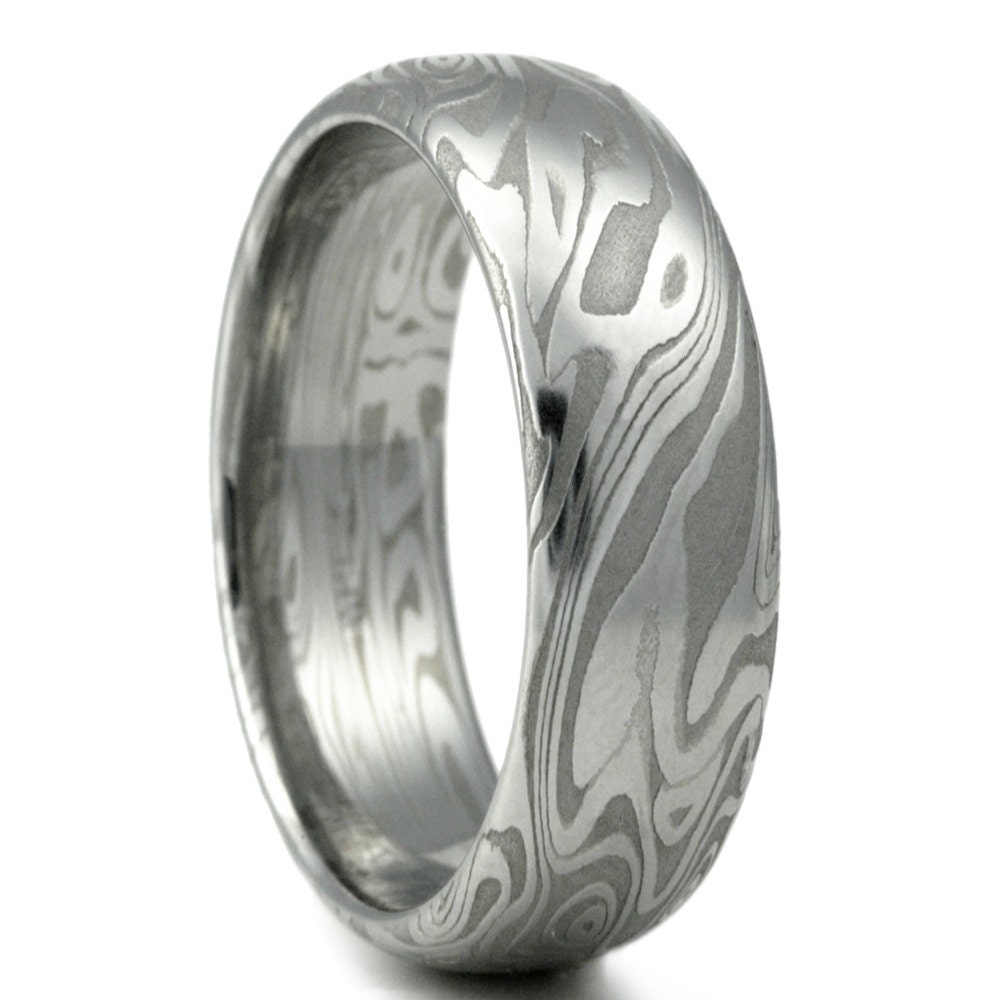 Damascus Steel Mens Wedding Band Four By MokumeDamascusRings   Il Fullxfull.568974605 4mf6 