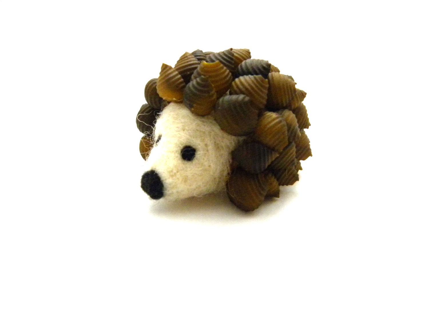 Hedgehog with Macaroni Spikes Needle Felted Hedgehog