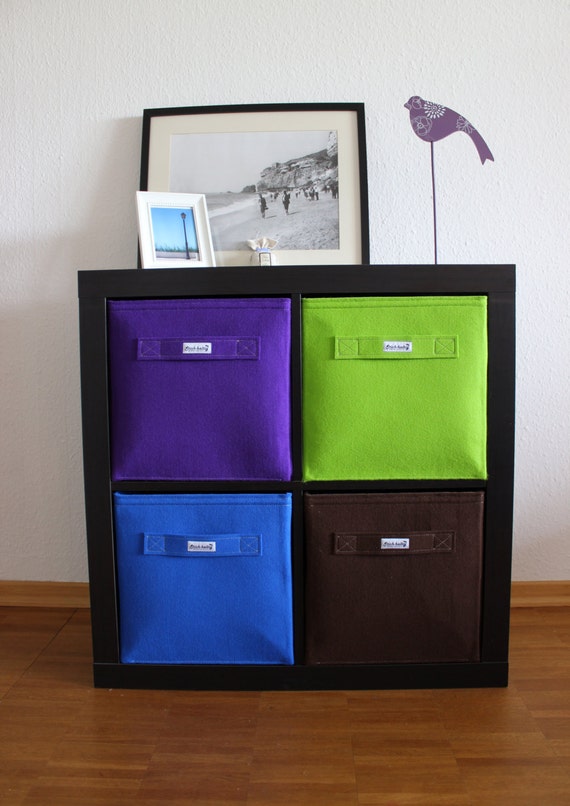 Felt Box Basket for Ikea Expedit and Kallax Bin Bag by stichhaltig