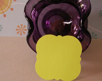 25 neon yellow 2 1/2 inch bracket cards for weddings, parties, cards, crafts, scrapbooking etc.