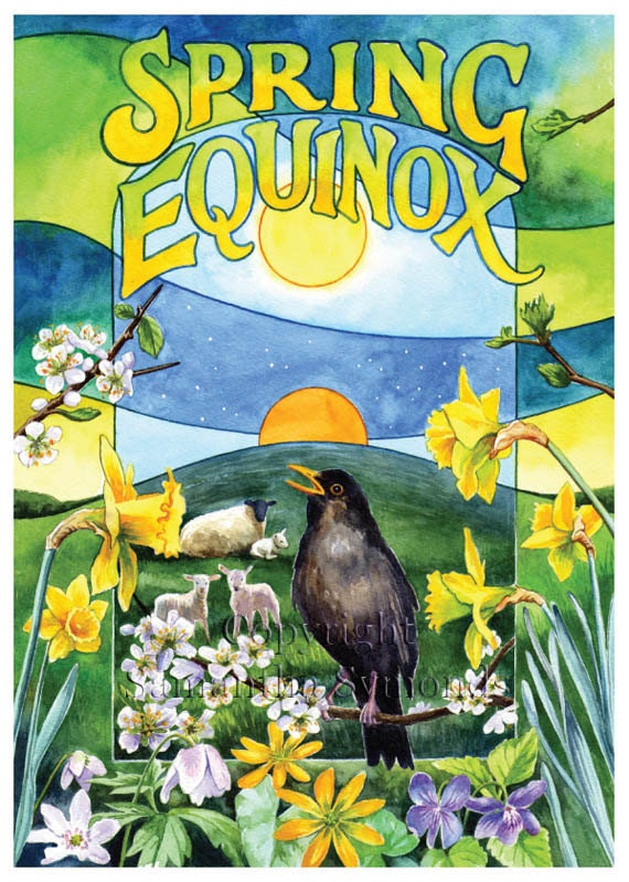 Spring Equinox Card Celtic Wheel of the Year