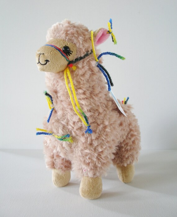 Plush llama. Little Llama Decorated with Tassles by FoxHillLlamas