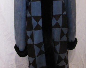 Vintage Full Length Christian Dior Shearling Sheepskin Coat Size M