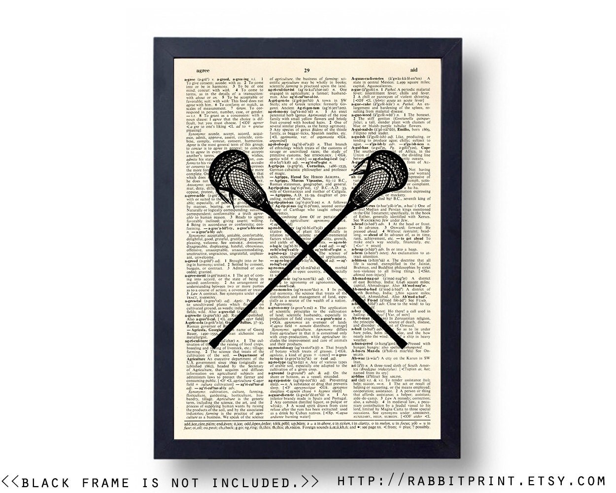 Lacrosse Stick Wall Art Prints Wall Decor Sports by RabbitPrint