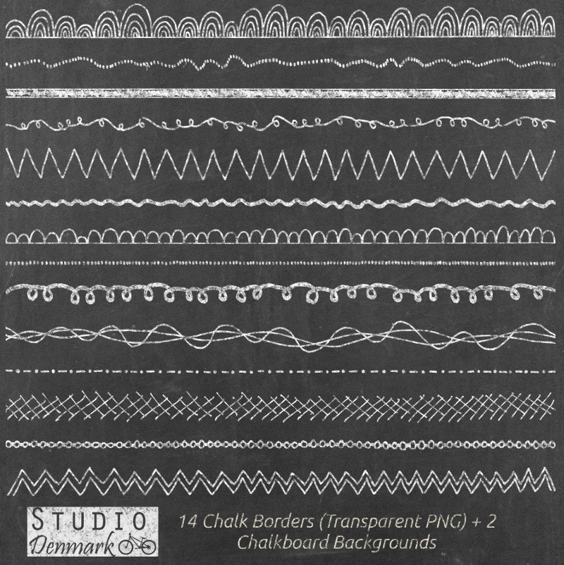 Chalk Borders Clipart 14 Chalkboard Clipart Digital Borders