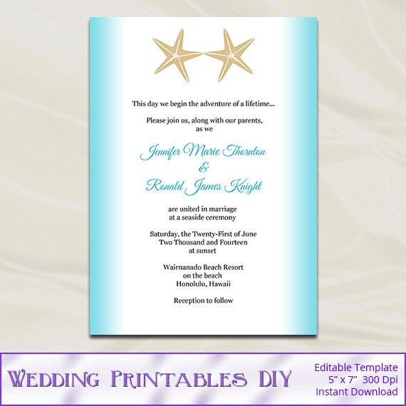 Destination Wedding Invitation Templates Free 4